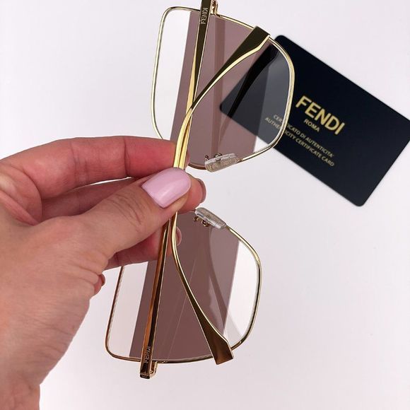 Fendi Sunglasses FE40015U 30E Cat Eye Gold Brown Women main image 4